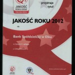 Skan dyplomu Jakość Roku 2012